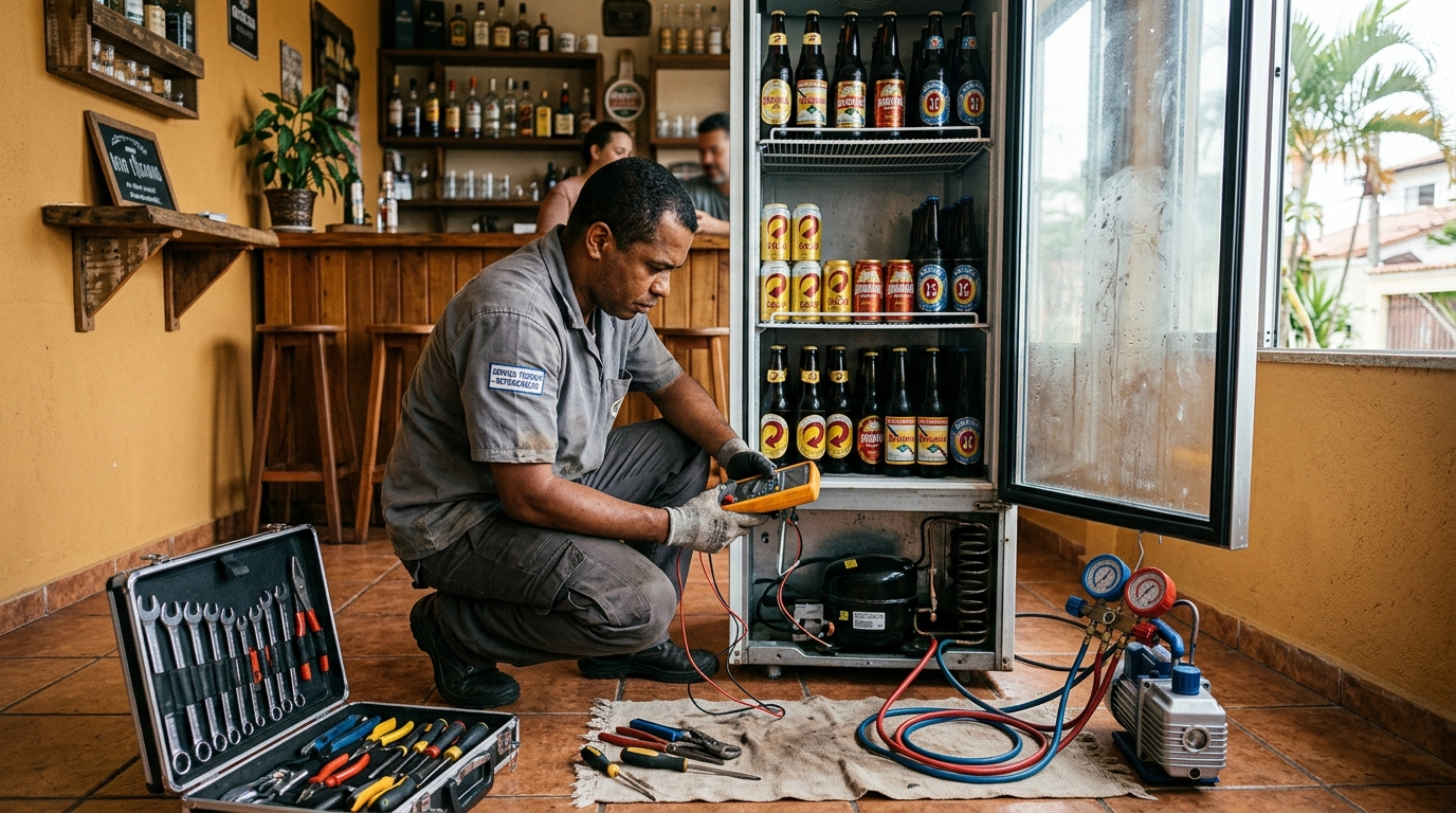 Reparo de cervejeira em bar em Macapá‑AP